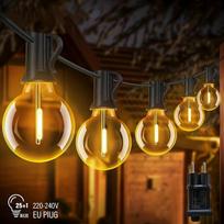 LED lauko girlianda 25-50 pėdų, 25FT(7,5M)-15 žibintai