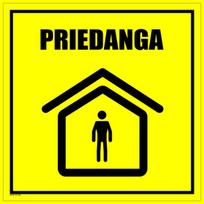 Informacinė plastikinė lentelė "PRIEDANGA " 300x300mm