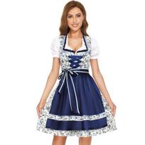 Moterų Spalio festivalio kostiumas/dirndl suknelė FEELJAM, mėlyna
