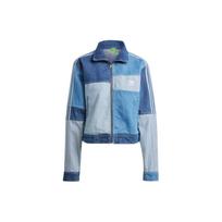 Adidas Originals Kseniaschnaider Džinsinis Patchwork Sportinis Džemperis Striukė Moterims Šviesiai Mėlyna IU2464 XL