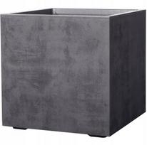 Kvadratinis lauko vazonas Deroma Cubo Millennium, 39 cm, antracito spalvos