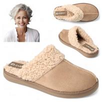 Buitinės šlepetės šiltos Moteriškos šlepetės Patogios Inblu apšiltintos Beige, 37