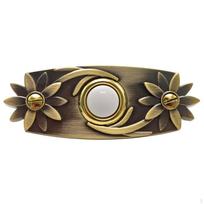 Doorbell Button Brass Wired Push Ringing Led Lighting Decorative Opener Easy bronza
