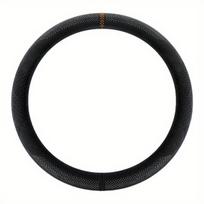 Universalus odinis vairaračio užvalkalas su vidine žiede. , Vitality Orange-Round (A2309 Suede) Golden Art