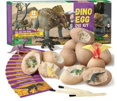Mokslinis archeologijos kasinėjimo rinkinys - dinozauro kiaušiniai, 12 vnt.