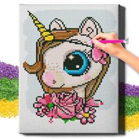 Deimantinė mozaika 5D Diamond Painting Oh Art! Vienaragis, 20x30 cm