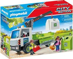 PLAYMOBIL 71431 Stiklo perdirbimo kranas - City Action - Su pasukamu kranu - Nuo 4 metų