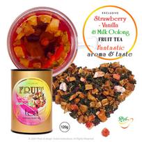Fantastiška Braškių ir Vanilės Pieno ulong vaisių arbata, Fruit tea, 120 g
