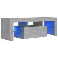 TV spintelė su LED apšvietimu, 120x35x40 cm, pilka
