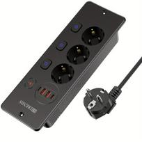 Ištraukiama rozetė su USB, Juoda