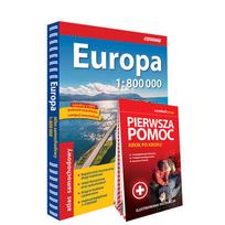 Europos automobilių kelionių atlasas su iliustruotu pirmosios pagalbos vadovu 1:800 000