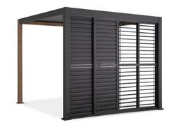 Stumdomos žaliuzinės durys pavėsinei Pergola PREMIUM 3m, Anthracite