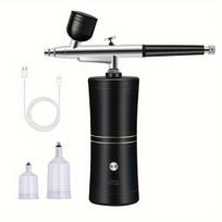 Nano rūko purkštuvų rinkinys,  Noble Black Apvalus siurblys + Airbrush + 2 puodai