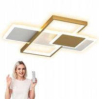 Pakabinamas LED lubų šviestuvas auksinis su pulteliu, 3 šviesos spalvos, loft stilius
