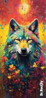 Greitai džiūstantis dvipusis rankšluostis Dr. Bacty 70×140 cm „Wolf”