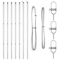 Tvoros stulpai 7 vnt Ø32 mm 170 cm Cinkuotas plienas