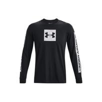 Under Armour Raidės Spausdinimo Apvalia Kaklo Megztinis Ilgomis Rankovėmis Džemperis Vyriškas džemperis Juodas 1366464-002 3XL