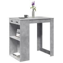 vidaXL Baro stalas, betono pilkas, 102x70x103,5cm, apdirbta mediena