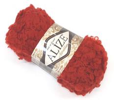 Mezgimo siūlai Alize Astrakhan 100g, spalva bordo 107