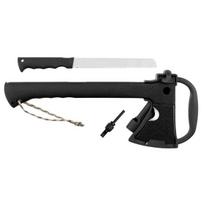 Kirvis Survival su nailonine rankena ir dėklu, Fox Outdoor, juodas