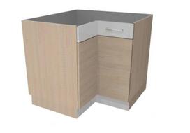 Pastatoma kampinė spintelė Modena MD21, 90 cm, ruda/balta