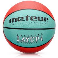 Krepšinio kamuolys METEOR LAYUP, 4 dydis, mėlynas/raudonas