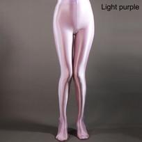 Moterų kombinezonai Blizgūs Stockings Aukšto elastingumo Pėdkelnės Leginsai Skaidrūs Šokio Fitneso EMA M šviesiai violetinė spalva