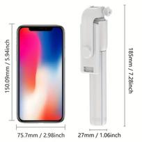 Telefono laikiklis Nešiojama asmenukių lazda su 360° pasukimu, telefono laikikliu ir mini trikojuliu.