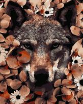 Tapyba pagal skaičius Oh Art! Wolf in the leaves, 40x50 cm