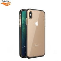 TakeMe Transparent TPU dėklas, skirtas Apple iPhone Xs Max, juodas/skaidrus, Melna