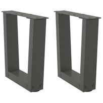 Valgomojo stalo kojos v formos 2 vnt antracitas 30x(30-31,3) cm