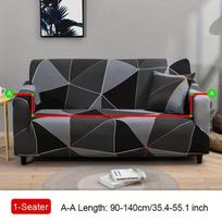 Geometrinio rašto sofos užvalkalas,  Juoda