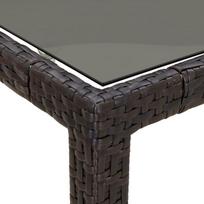 Kiemo Valgio Stalas Ruda 90x90x75 cm Poli Ratanas