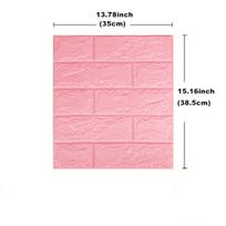 3D putų plytelių sienų lipdukai, Rožinis