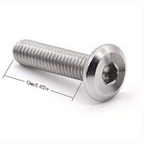 Nerūdijančio plieno baldų varžtai, M6-1,0 X 12 mm (30 vnt.)