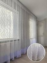 Dieninė užuolaida su siuvinėjimu 400x230 cm, balta