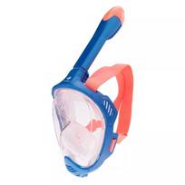 AquaWave Vaikiška nardymo kaukė VIZERO, dry top sistema, mėlyna/oranžinė