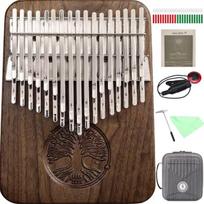 34 klavišų Kalimba rinkinys su A+C tonacija, iš juodmedžio medienos, su derinimo plaktukais, muzikos instrumentas