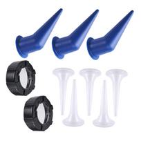 10pcs Caulk Gun Nozzle Replacement set Plastic Caps & Angled Cone Nozzles Kitchen Bathroom Sealing for Efficient Sealing
