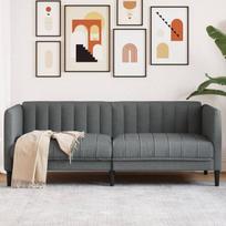 Dvivietė sofa, tamsiai pilkos spalvos, audinys