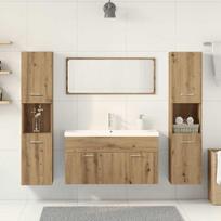 vidaXL 5 dalių vonios baldų komplektas Artisan Oak Engineered Wood, 90 x 38.5 x 46 cm