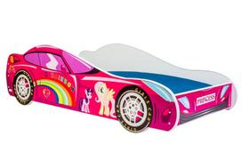 Vaikiška lova Car II su čiužiniu 165 cm x 84 cm x 49 cm, automobilis princesė