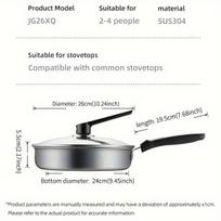 COOKER KING 25cm Nelipni Nerūdijančio Plieno Keptuvė , 10 colių - 26 cm