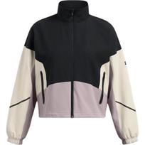 Under Armour Unstoppable Retro Sportinė Striukė su Stovu Patogi Universali Spalvų Bloko Striukė Moteriška Striukė Juoda 1374889-002 S