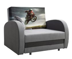 Miegamasis fotelis LOLA Motorcycle, grafito/pilka