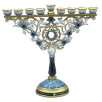 9 šakų menoros metalinis žvakidė 18,3x17cm daugiafunkcinis religinei dovanai tradicinis aksesuaras