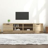 vidaXL Televizoriaus spintelės, 2vnt., ąžuolo, 80x35x36,5cm, mediena