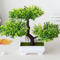 Dirbtinis bonsai medelis vazonėlyje,  Žalias