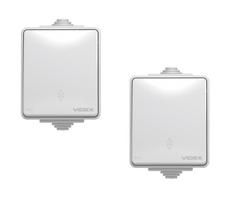 Lauko jungiklis (perjungtas) v/a 1P, Videx Binera, pilkas, IP65 (2 vnt.)