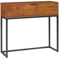 Industrinio stiliaus konsolė su stalčiumi 80 x 30 x 76 cm